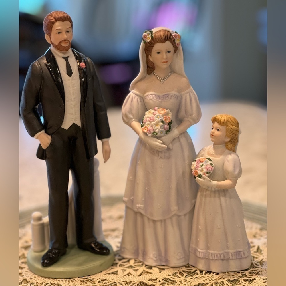 VINTAGE 1980’s~HOME INTERIORS~JON ROBERT~GROOM & THE BRIDES DAY~W/FLOWER GIRL~BR